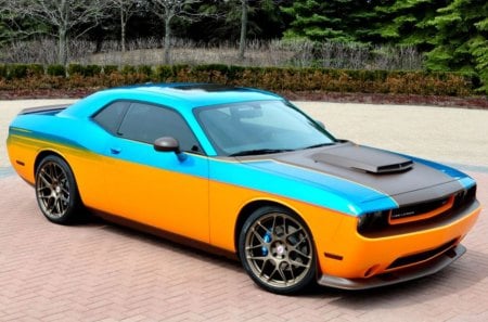 Dodge Challenger SRT8 - orange, mopar, 2013, aqua