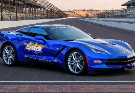 2014-Chevrolet-Corvette-Stingray-Pace-Car - vette, blue, gm, indy