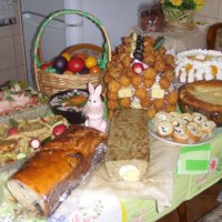 Traditionally easter table