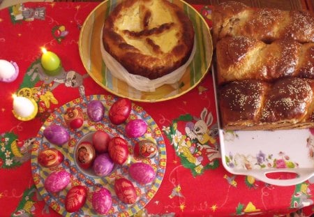 Traditionally easter - eggs, easter, traditions, red, photo