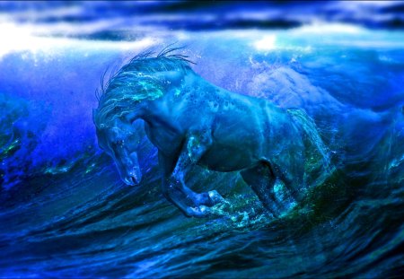 Gift of the Sea Gods - fantasy, ocean, magic, horse