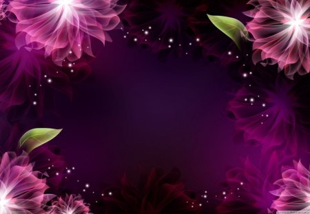 flowers - purple, wallpaper, abstract, flowers