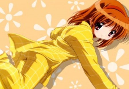 sleep - anime, lying, cute, redhead