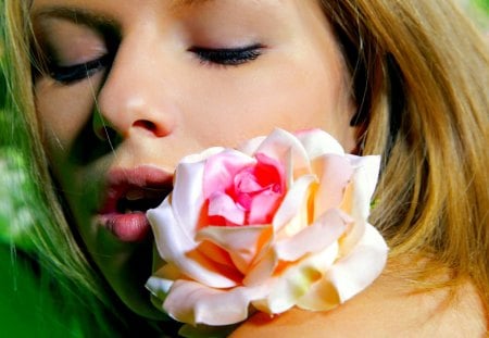 GORGEOUS ROSE - face, flower, rose, catherine a, met art