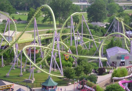 six flags - rides, coasters, six, thrill, flags