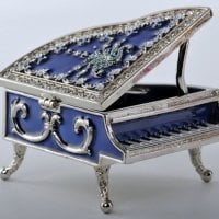 BLUE PIANO TRINKET BOX