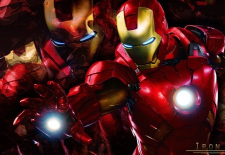 Iron man - iron man, movie, film, red, avengers, gold