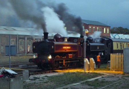 Old Steamer - steam, locomotive, rails, railroad