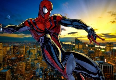 THE SPIDERMAN - WEB, RED AND BLUE, COMICS, SPIDERMAN