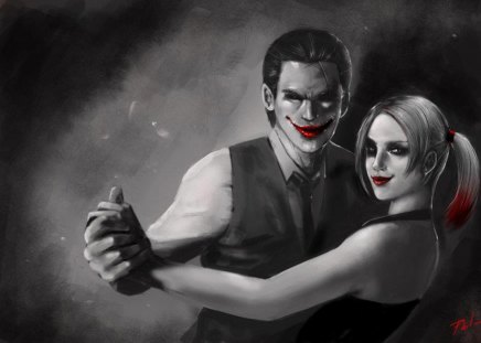 Joker & Harley Quinn - barman, joker, villains, harley quinn, comics, dc comics, superheroes