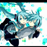 Vocaloid Miku and Mikuo