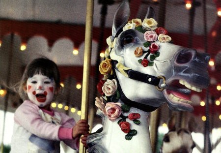 Carousel Rider 2 - fun, photography, carousel, girl, photo, horse, child, wide screen