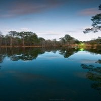 Nightfall on Ga Pond in Winter