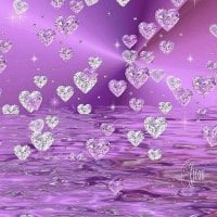 Purple Amethyst Hearts