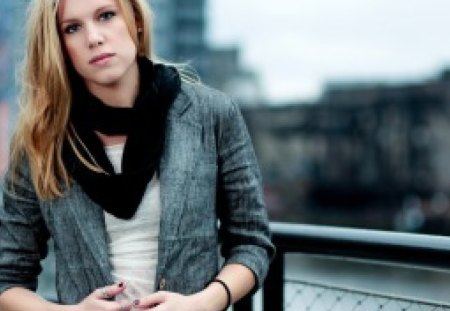 grace weber - pose, city, girl, building