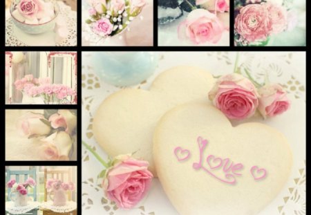 ♥ Spring Love ♥ - collage, spring, love, pink roses