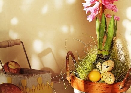 Still life - easter, flowers, special days, eggs