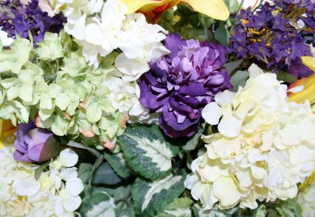 Bouquet of flowers 06 - white, purple, photography, green, flowers