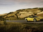 ferrari 458 italia in tuscan countryside