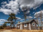 lovely cabin in autumn