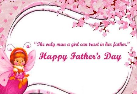 father day - flower, fairy, pink, fatherday