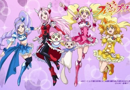 Hope, Happiness, Love, Prayers - pretty, cure, berry, peach, fresh pretty cure, fresh, passion, chiffon, pine