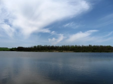 Just nice lake - clouds, lake, blue, sky