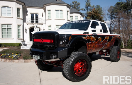 Respectinâ€™ His Roots - white, lift, truck, ford, black