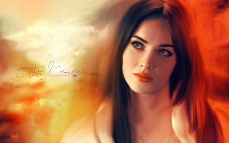 Behind these Eyes - painting, actress, meganfox, eyes