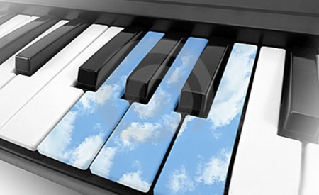 Piano Clouds - keys, music, piano, clouds