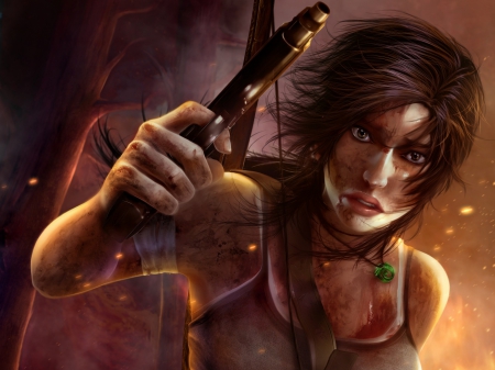 Lara Croft - female, lara croft, tomb raider, games, video games