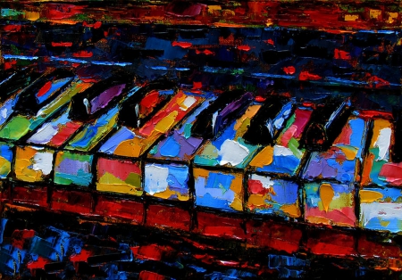 art painting - abstract, piano, art, painting