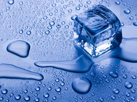 Agua - ice, water, drob, blue