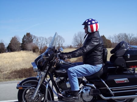 EASY RIDER! - Motorcycle, black, cool, H-D