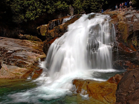 Gold Creek Falls,BC,Canada - Rocks, Nature, Creek, Waterfall