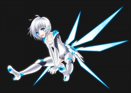 Robot Anime Girl - cute, anime, robot, wings