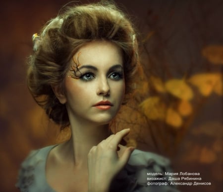 Spring Autumn - autumn, lady, fantasy, spring