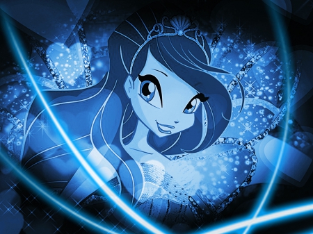 Bloom - winx, cute, glow, hot, dark, abstract, girl, blue, ute, cartoon, winx club, bloom, sexy, winxclub, fairy, female