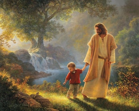 Take my hand - paint, jesus, art, hand, christian, christianity