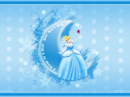 A Dream is a wish - fantasy, princess, blue, cinderella