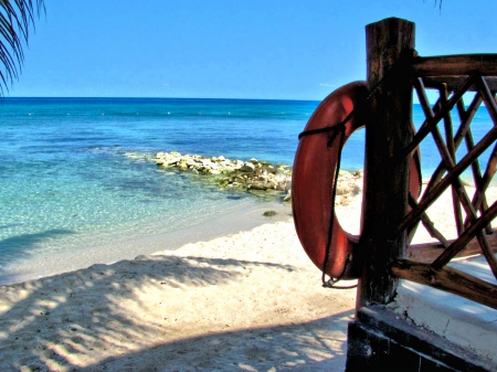 My Kind of Life Preserver - vacation, beach, island, ocean, dock, bar, nature, tropical, view, life preserver, paradise, mexico