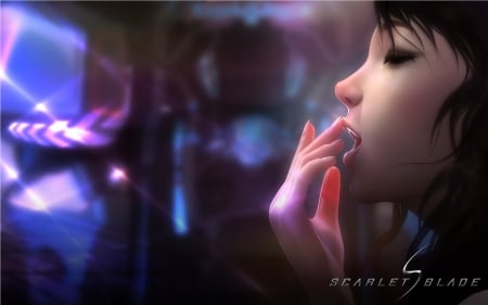 A video Game - animated, girl, video game, black hair, cute