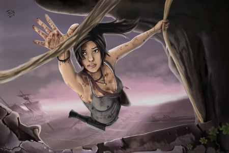 Tomb Raider - female, black hair, girl, tomb raider, raider, video game