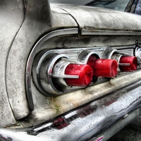 vintage pontiac taillights hdr