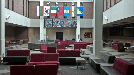 Empty Atrium - empty room, atrium, stark state, school, empty atrium, room