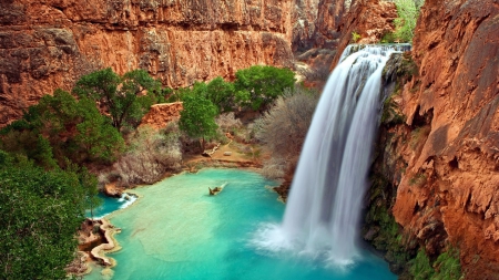 WATERFALL - WATERFALL, HD, NATURE, WATER