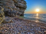 Sunset on a Rocky Beach