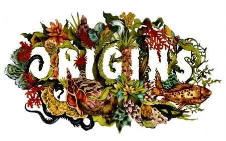 Origins 1 - wide screen, animals, illustration, artwork, art, computer graphics, plants, wild life, painting