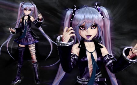 Infection - anime, vocaloid, female, hagane miku, hatsune miku, gloomy, evil, long hair, dark, silly, gloom, horror, creepy, anime girl, twintails, hot, hagane, girl, darkness, sinister, miku, funny, cute, hatsune, sexy, vocaloids, eerie