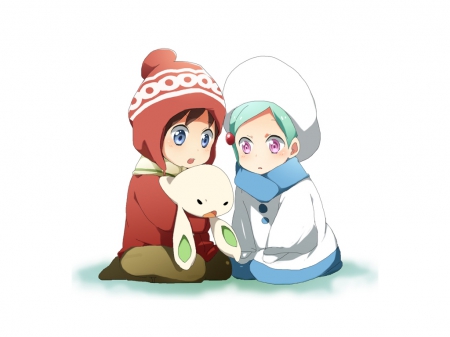 Eureka 7 - cute, plain, eureka, lover, anime girl, adorable, girl, male, eureka seven, white, eureka 7, couple, simple, kawaii, love, anime, hd, chibi, female, guy, boy